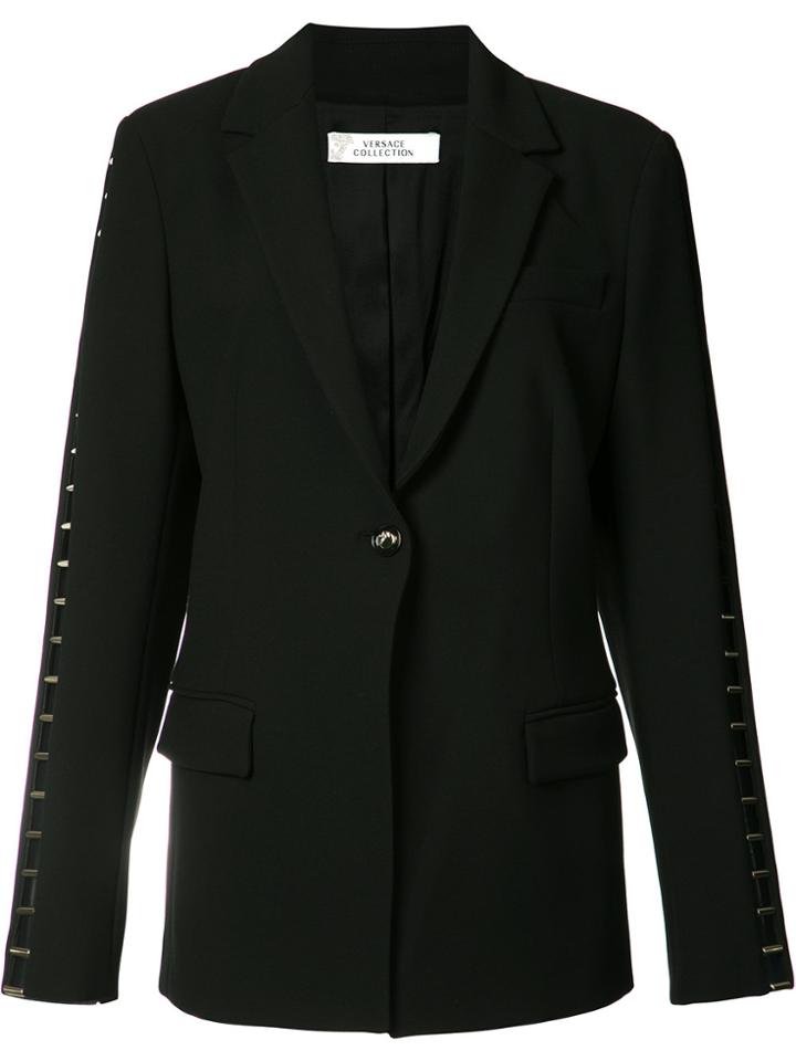 Versace Collection Mesh Insert Blazer - Black