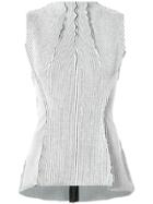 Maticevski Sleeveless Striped Blouse - White