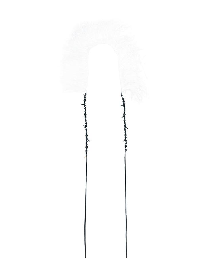 Ann Demeulemeester Feather Necklace - White