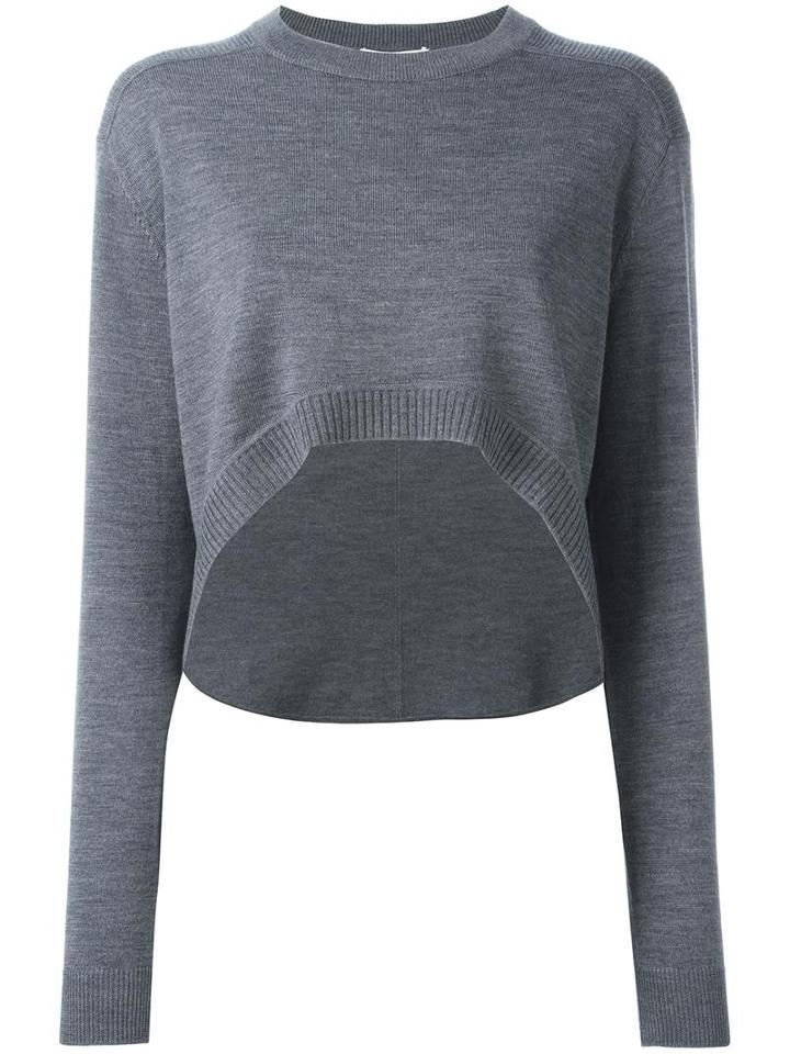 Opening Ceremony Asymmetric Hem Jumper, Women's, Size: Small, Grey, Wool