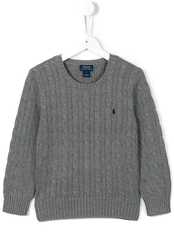 Ralph Lauren Kids Cable Knit Sweater, Boy's, Size: 6 Yrs, Grey