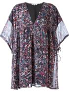 Iro Printed V-neck Dress, Women's, Size: 40, Silk/polyester/spandex/elastane