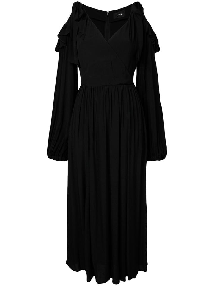 G.v.g.v. Rayon Cold Shoulder Dress - Black