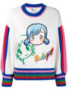 Mira Mikati Embroidered Character Jumper - White