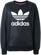 Adidas Originals Trefoil Logo Sweatshirt, Women's, Size: 42, Black, Polyester/cotton