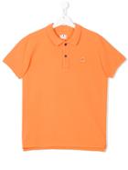 Cp Company Kids Teen Logo Patch Polo Shirt - Yellow & Orange