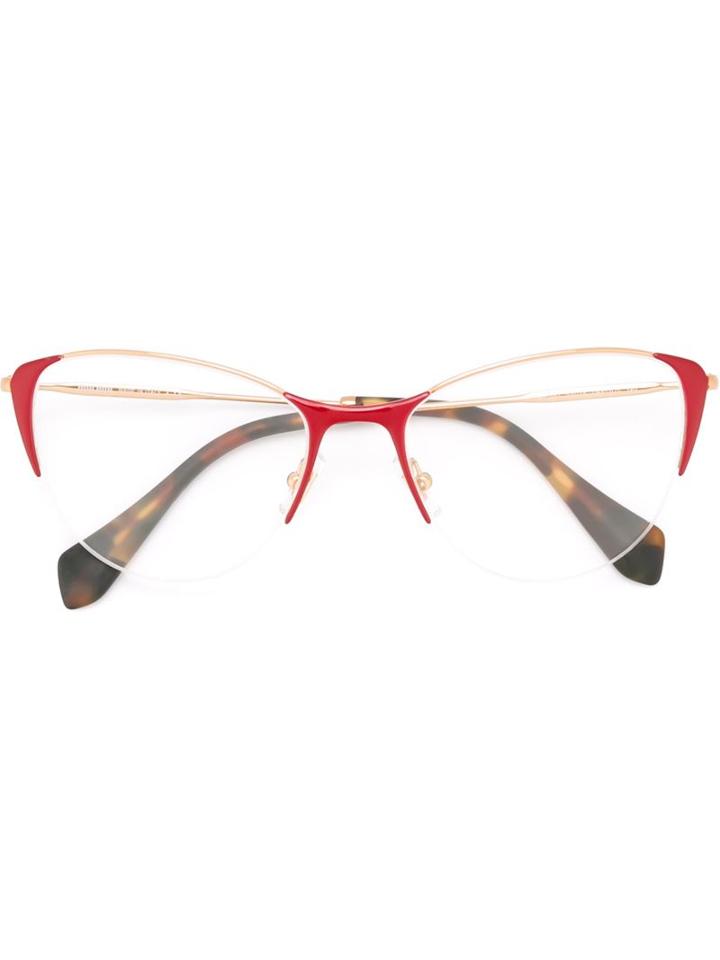 Miu Miu Eyewear Cat Eye Frame Glasses