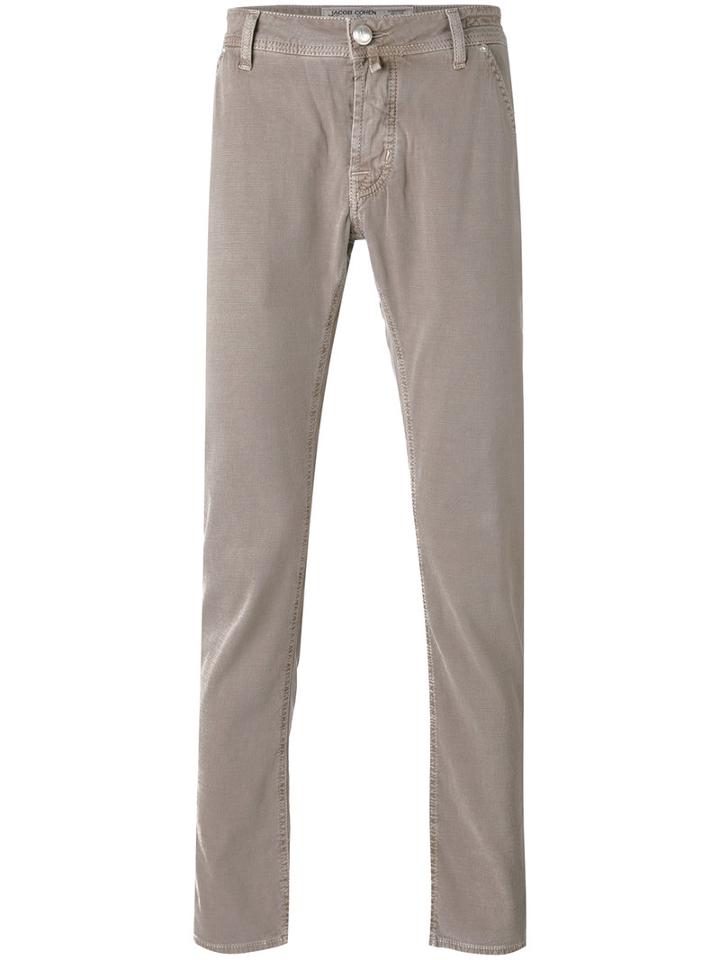 Straight-leg Trousers - Men - Cotton/spandex/elastane - 35, Nude/neutrals, Cotton/spandex/elastane, Jacob Cohen