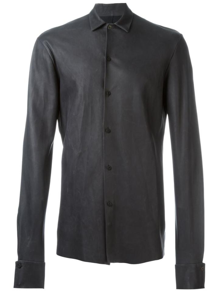 Ma+ Leather Long Sleeve Shirt