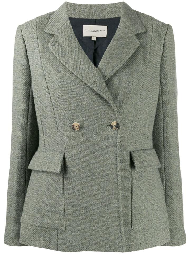 Holland & Holland Double-breasted Fitted Blazer - Green