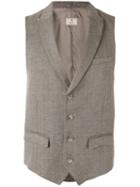 Hackett Peaked Lapel Waistcoat, Men's, Size: 52, Nude/neutrals, Linen/flax/rayon