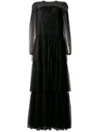 Blumarine Abito Glitter Detail Dress - Black