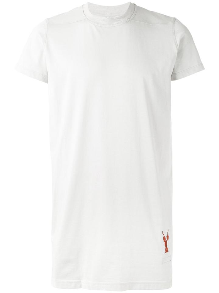 Rick Owens Drkshdw - Embroidered T-shirt - Men - Cotton - L, Nude/neutrals, Cotton