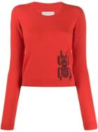 Frankie Morello Embroidered Long-sleeve Sweater