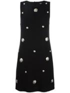Versus Embellished Mini Dress, Women's, Size: 40, Black, Acetate/viscose/spandex/elastane