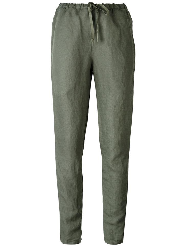 Kristensen Du Nord Drawstring Trousers, Women's, Size: 1, Green, Cotton/linen/flax/tencel