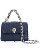 Ermanno Scervino Hammered Shoulder Bag - Blue