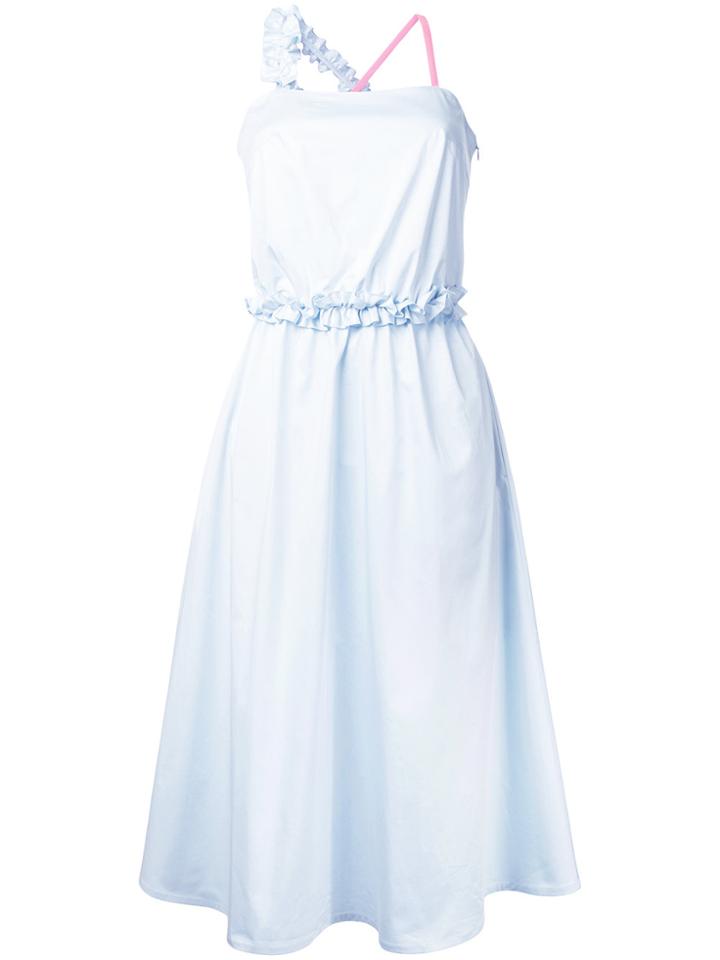 Paskal Contrast Strap Dress - Blue