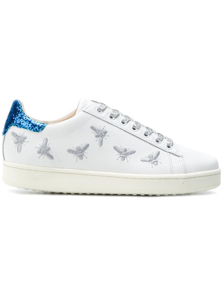 Moa Master Of Arts Embroidered Glitter Sneakers - White
