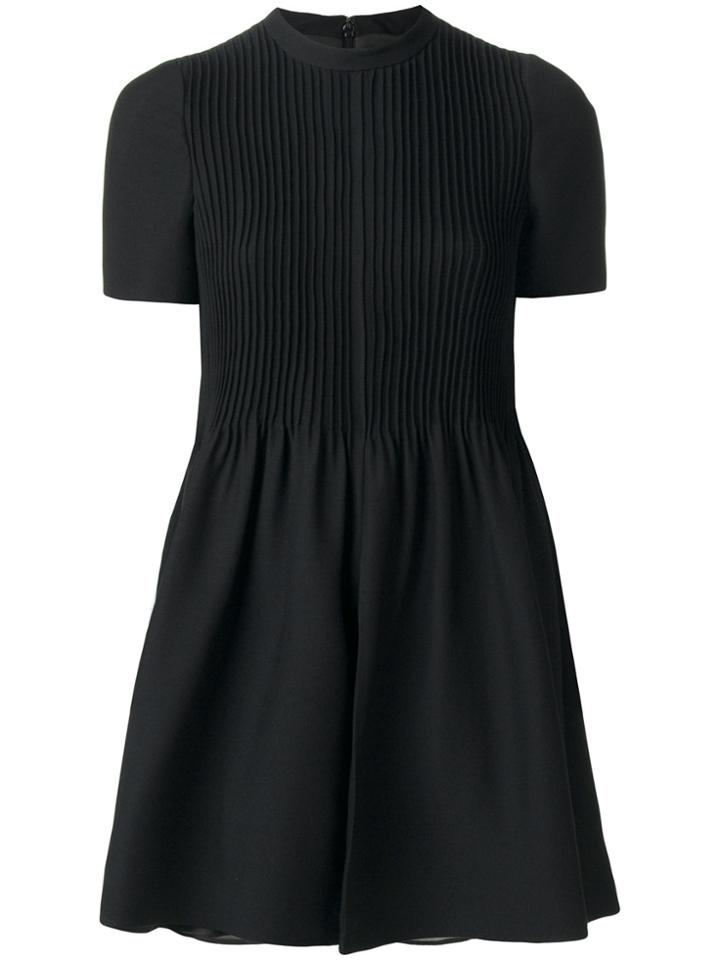 Valentino Pleated Detail Playsuit - Black