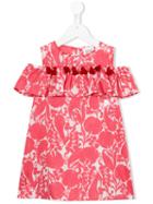 Douuod Kids - Tassel Trim Printed Dress - Kids - Cotton - 6 Yrs, Pink/purple