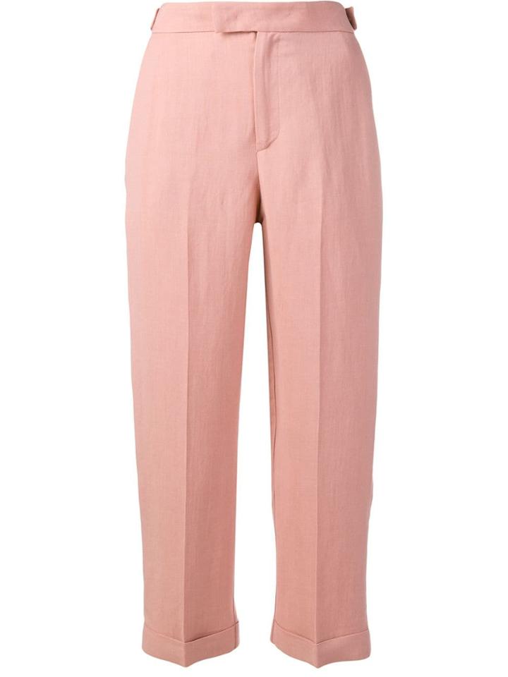 Twin-set Straight Cropped Trousers - Pink