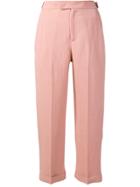 Twin-set Straight Cropped Trousers - Pink
