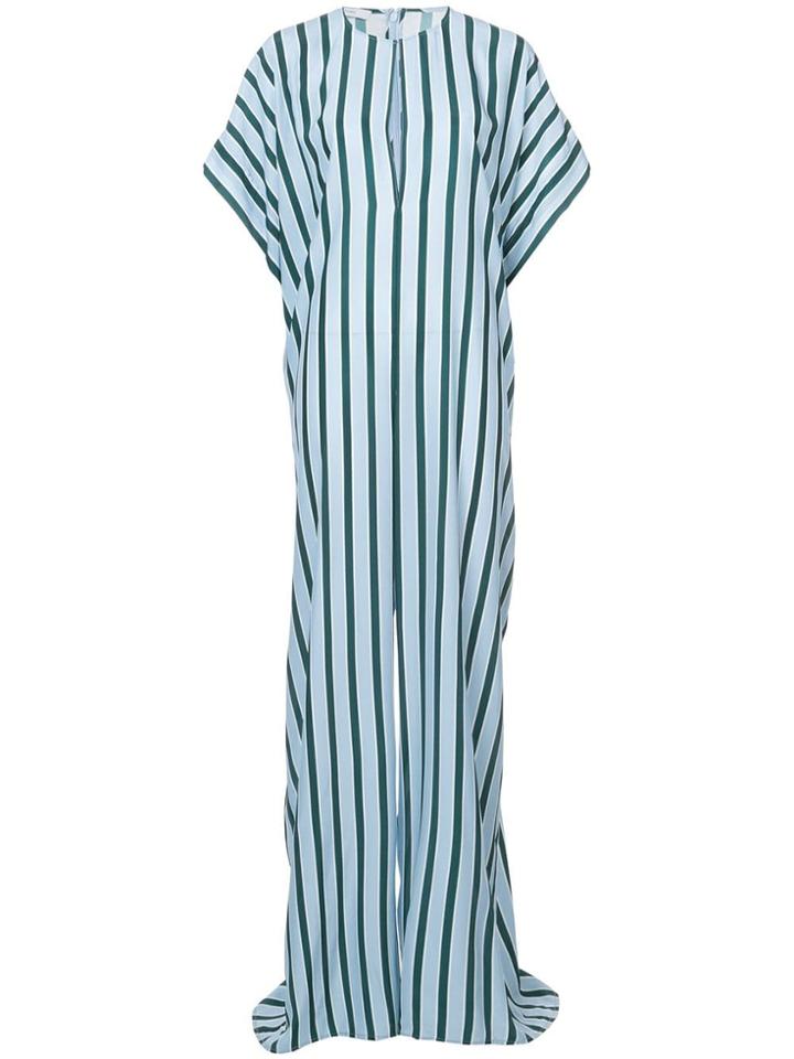 Tome Oversized Striped Jumpsuit - Green
