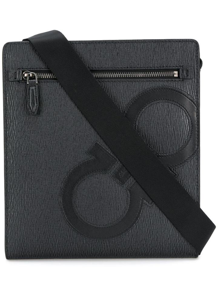 Salvatore Ferragamo Gancini Messenger Bag - Black