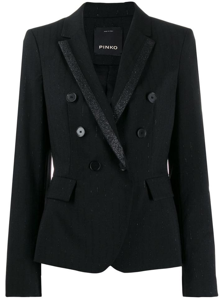 Pinko Glitter Detail Blazer - Black
