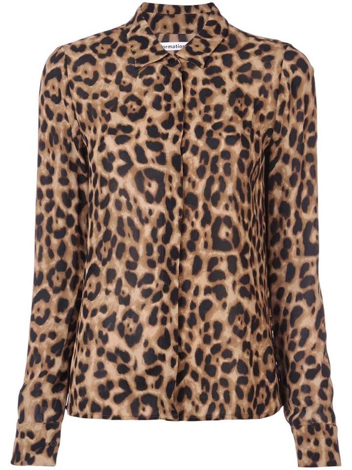 Reformation Violet Leopard-print Shirt - Brown
