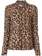 Reformation Violet Leopard-print Shirt - Brown