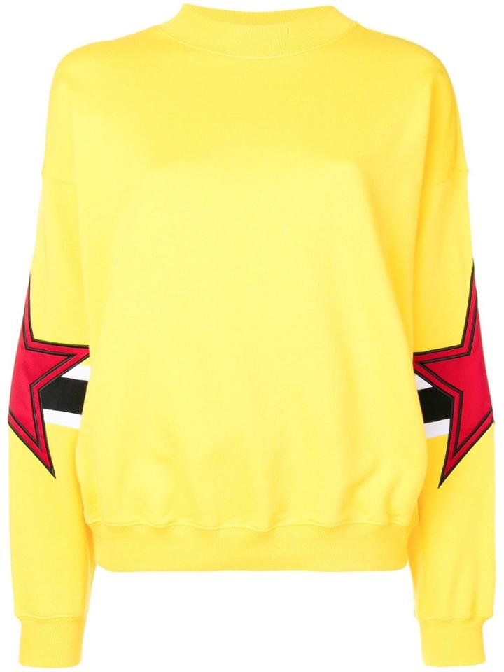 Msgm Star Patch Sweatshirt - Yellow