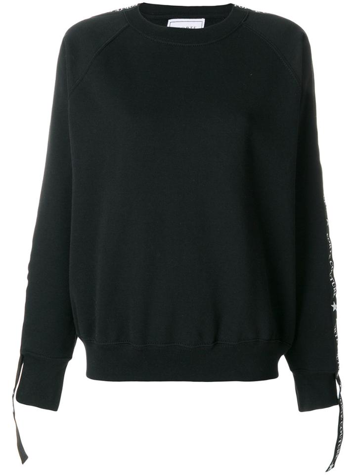 Forte Couture Logo Banded Sweatshirt - Black