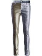 Monse Metallic (grey) Trousers, Women's, Size: 2, Polyamide/polyester/spandex/elastane/viscose