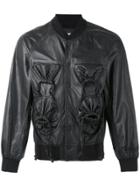 Ktz Gathered Pocket Bomber Jacket - Black