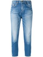 Jil Sander Faded Cropped Skinny Jeans, Women's, Size: Small, Blue, Cotton