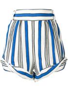 Philosophy Di Lorenzo Serafini Striped Fitted Shorts - Blue