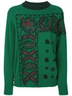 Sacai Braided Knit Sweater - Green