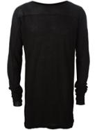 Julius Lightweight Long Length Sweater, Men's, Size: 4, Black, Cotton/wool