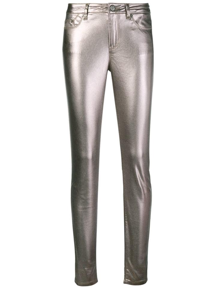 Karl Lagerfeld Coated Skinny Trousers - Grey