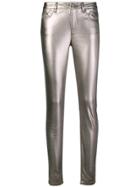 Karl Lagerfeld Coated Skinny Trousers - Grey