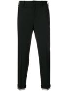 Neil Barrett Contrast Hem Trousers - Black