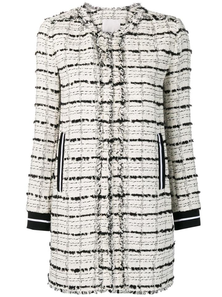 Pinko Tweed Coat - White