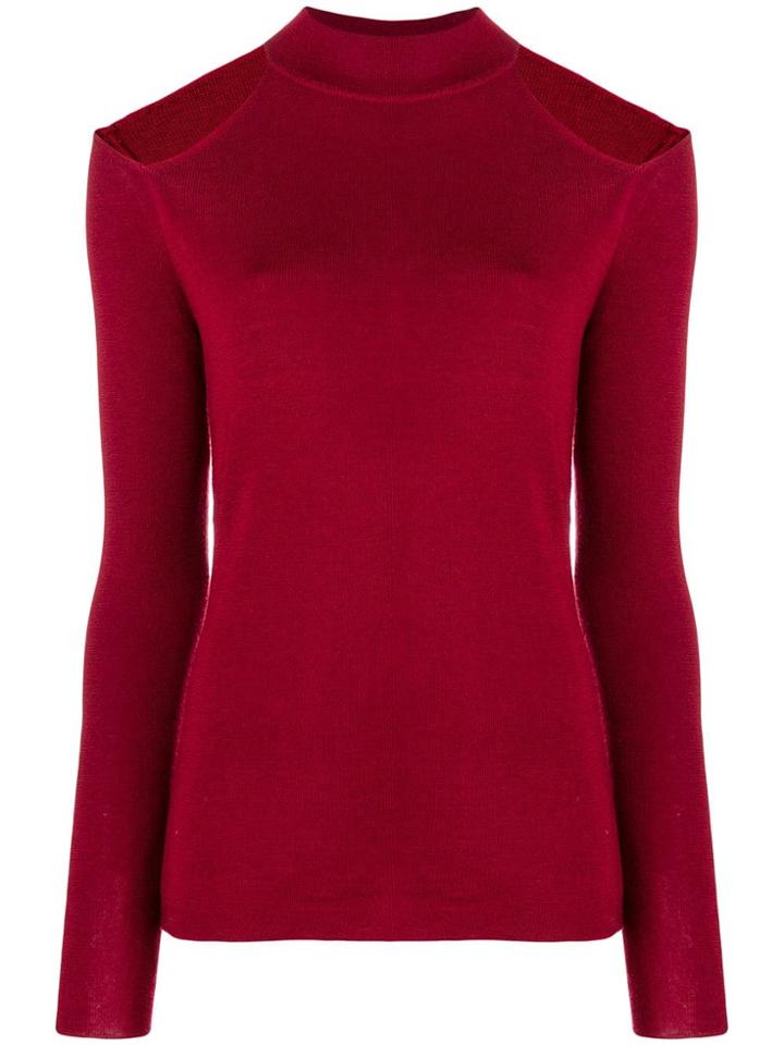 Michael Michael Kors Cut-out Shoulder Sweater - Red