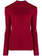 Michael Michael Kors Cut-out Shoulder Sweater - Red