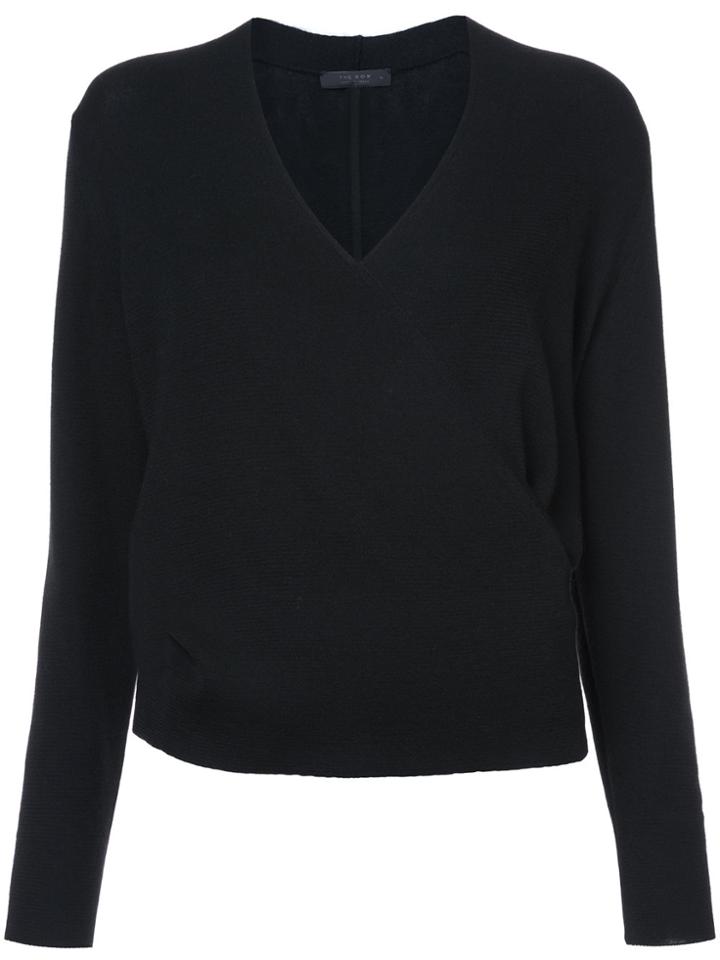 The Row Wrap-effect Jumper - Black