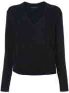 The Row Wrap-effect Jumper - Black