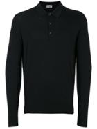 John Smedley Button Collar Jumper - Black