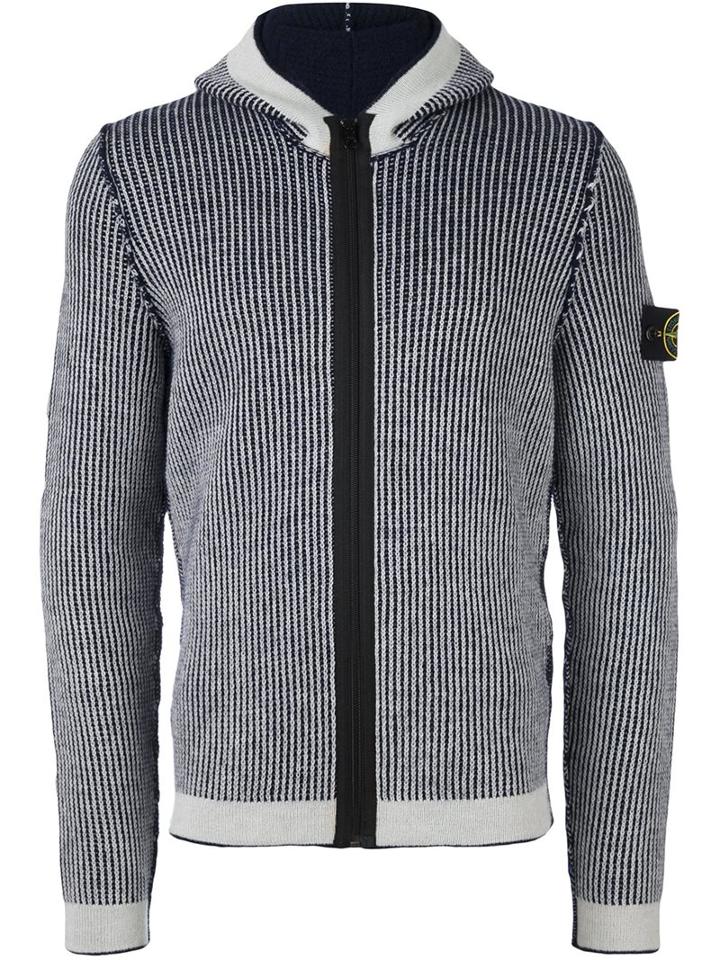 Stone Island Knit Hoodie, Men's, Size: Xxl, Blue, Acrylic/polyamide/spandex/elastane/alpaca